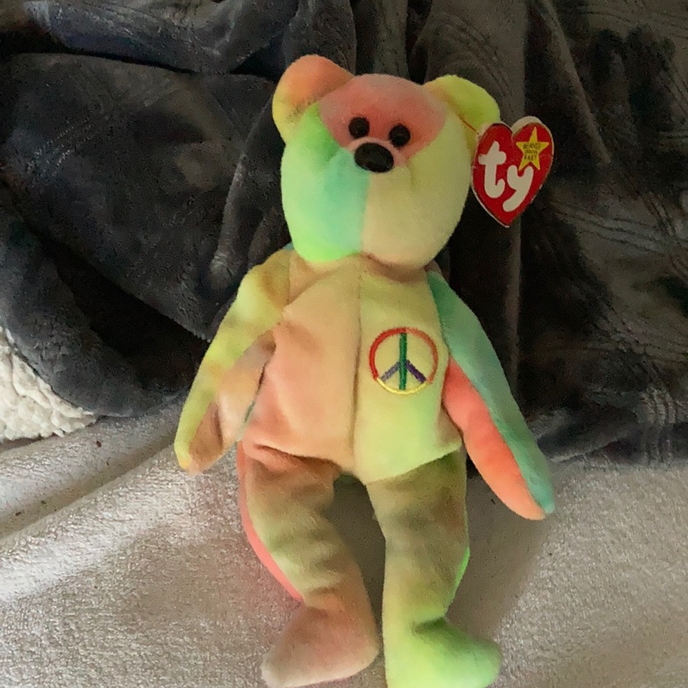 Peace beanie baby